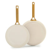 Reserve Pro Ceramic Nonstick 10" and 12" Frypan Set | Cream