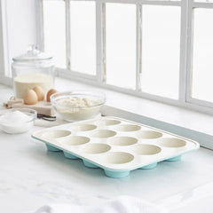 GreenLife Ceramic Nonstick Muffin Pan | Turquoise