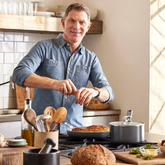 Bobby Flay by GreenPan Professional Ceramic Nonstick 1.6-Quart Saucepan with Lid | Graphite