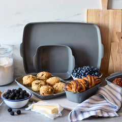 Premiere Ovenware Ceramic Nonstick 18" x 13" Half Sheet Pan | Gray