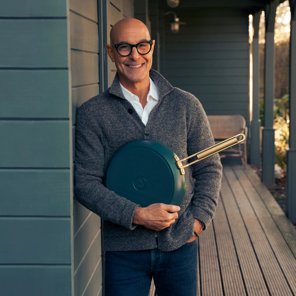 Stanley Tucci™ Ceramic Nonstick 8" and 10" Frypan Set | Venetian Teal