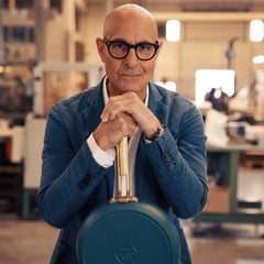 Stanley Tucci™ Ceramic Nonstick 8", 10" and 12" Frypan Set | Venetian Teal