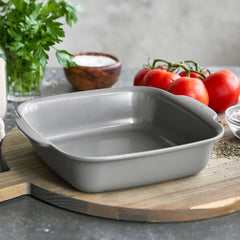 Premiere Ovenware Ceramic Nonstick 8" x 8" Square Baker | Gray
