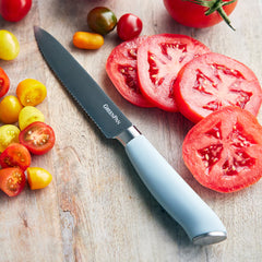Titanium Cutlery 5" Serrated Utility Knife | Blue Haze