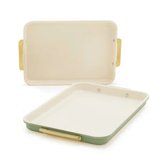 Reserve Bakeware 2-Piece 13" x 9" Quarter Sheet Pan Set | Sage